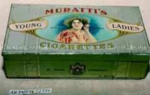 Blechdose für 100 "MURATTI'S CIGARETTES 'YOUNG LADIES'"