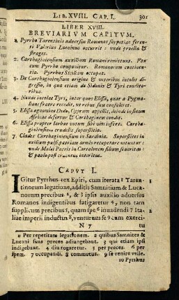 301-319, Liber XVIII. Breviarivm Capitvm