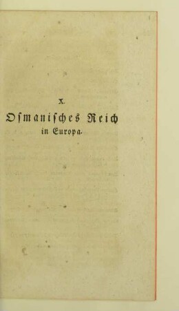 X. Osmanisches Reich in Europa