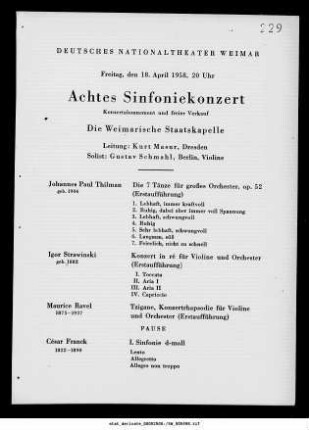 Achtes Sinfoniekonzert