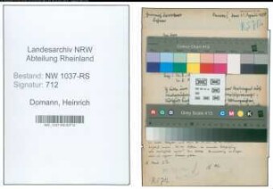Entnazifizierung Heinrich Domann , geb. 28.08.1897 (Lehrer)