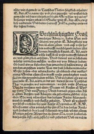 Durchleüchtigster Großmechtiger König/ etc. Lieber Herr und Oheym ...