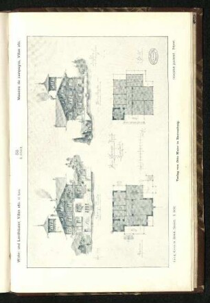 Tafel 53: Villa Heiniger in Burgdorf: Hauptansicht, Seitenfassade