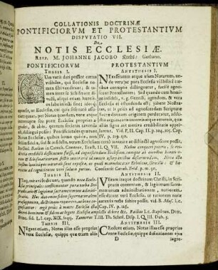 Disputatio VII. De Notis Ecclesiæ. Resp. M. Johanne Jacobo Krebs/ Gothano.
