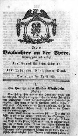 15. Stück, 9. April 1855