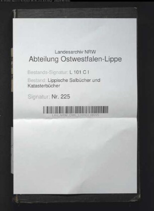 Konzept des Salbuchs des Amtes Schötmar von 1856, Bd. 2