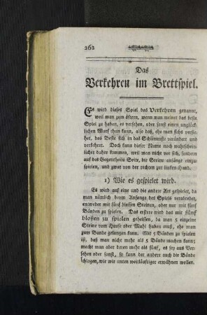 Das Verkehren im Brettspiel.