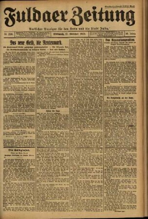 Ausgabe vom Mittwoch, den 17. Oktober 1923.
