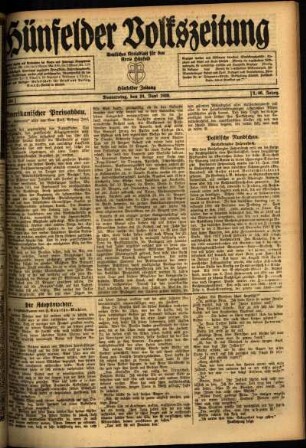 Ausgabe vom Donnerstag, den 24. Juni 1920.