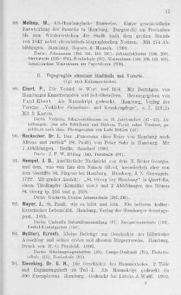 G. Topographie einzelner Stadtteile und Vororte.