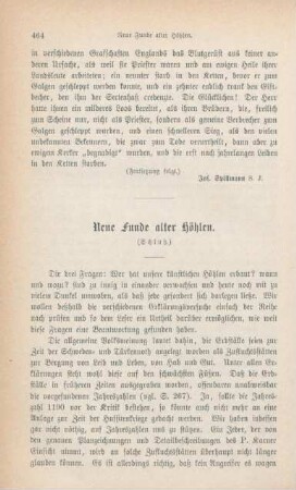 464-486 Neue Funde alter Höhlen : Schluß