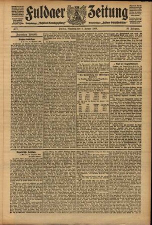 Zweite Ausgabe vom Samstag, den 02. Januar 1909.