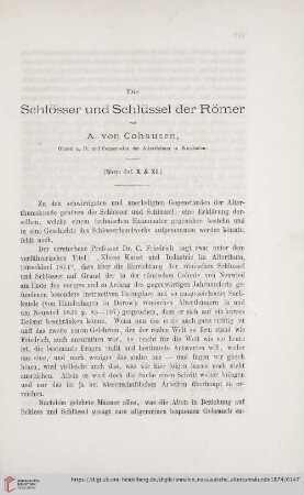 13: Die Schlösser und Schlüssel der Römer