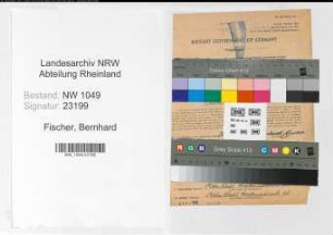 Entnazifizierung Bernhard Fischer , geb. 15.06.1898 (Lokfuehrer)