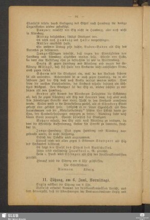 11. Sitzung, am 6. Juni, Vormittags