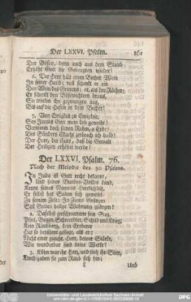 Der LXXVI. Psalm. 76.