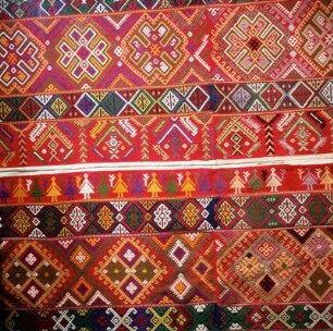 Kelim aus den Sitía-Bergen, Kreta : Iraklion. Historisches Museum von Kreta. Kelim (Kilím) aus den Sitía-Bergen in Ostkreta, Kreta, 18. Jh.