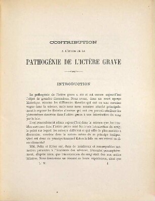 Contribution à l'étude de la pathogénie de l'ictère grave : Thèse ...