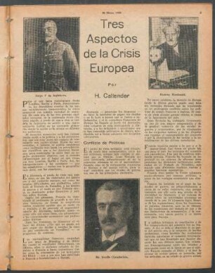 Tres aspectos de la crisis europea