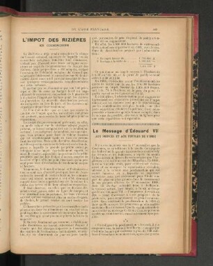 L'Impot Des Rizières.