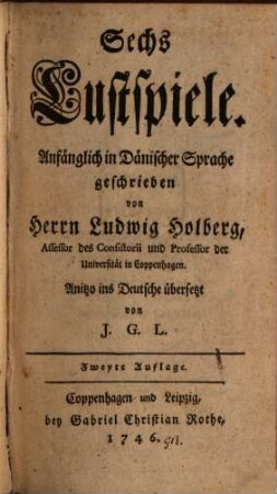 Sechs Lustspiele