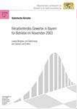 Statistische Berichte des Bayerischen Landesamts für Statistik und Datenverarbeitung. E