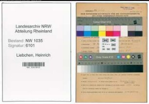 Entnazifizierung Heinrich Liebchen , geb. 20.04.1904 (Versandbeamter)