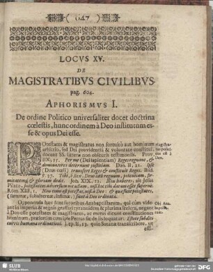 Locus XV. De Magistratibus Civilibus