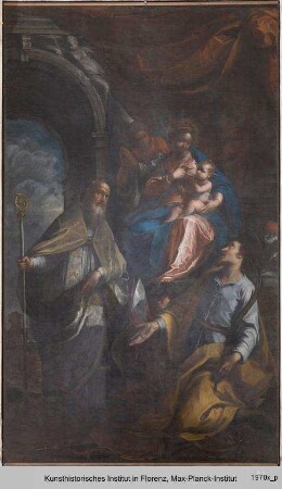 Thronende Madonna mit den Heiligen Felicianus von Foligno und Crispin