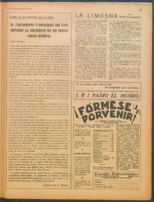El crecimiento y progreso del país imponen la necesidad de un nuevo censo general : Cartas de un argentino que se enoja