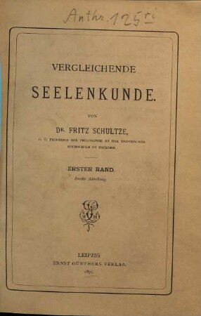 Vergleichende Seelenkunde, 1,2. Die Psychologie der Tiere und Pflanzen