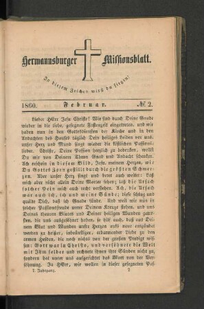 No. 2. Februar. 1860.