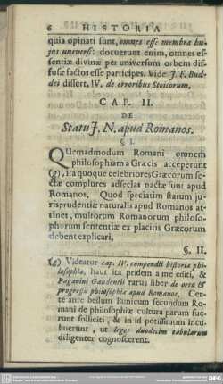 Cap. II. De Statu I. N. apud Romanos
