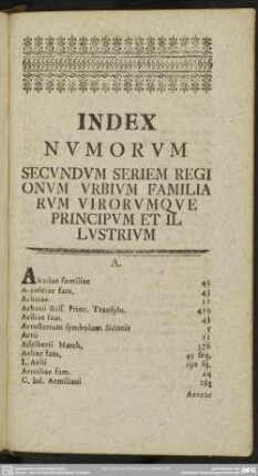 Index Numorum