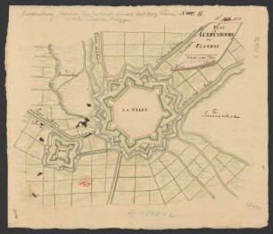 Plan d'Aerdenbourg en Flandre : lanne 1720