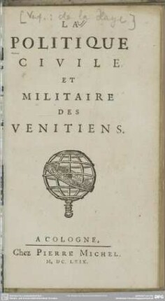 La Politique Civile Et Militaire Des Venitiens