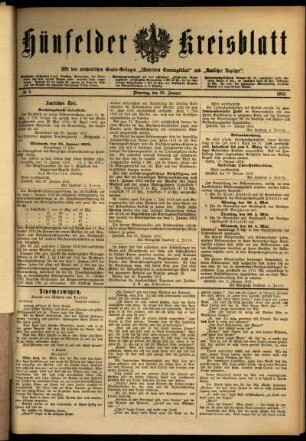 Ausgabe vom Dienstag, den 23. Januar 1912.