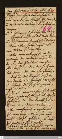 Disposition der Predigt von August Hermann Francke über Joh 16,5 am 25.04.1723.