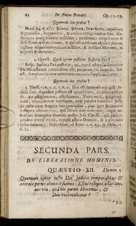 Secunda Pars. De Liberatione Hominis = Der ander Theil. Von des Menschen Erlösung