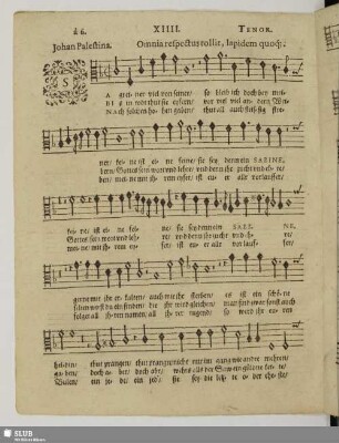 Palestrina, Giovanni Pierluigi da: [Quando dal terzo cielo] / Sagt einer viel von seiner
