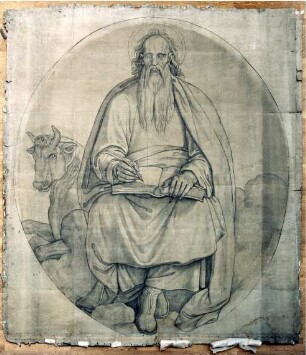 Der Evangelist Lukas. Karton zu den Fresken der Ludwigskirche in München