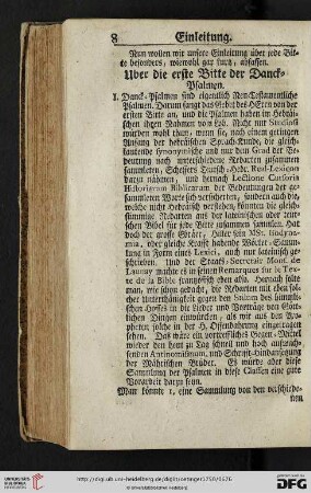 Uber die erste Bitte der Danck = Psalmen