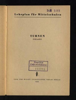1956: Turnen : 5. Klasse