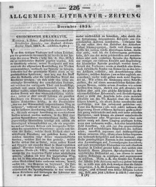 Kühner, R.: Ausführliche Grammatik der griechischen Sprache. T. 2. Hannover: Hahn 1835