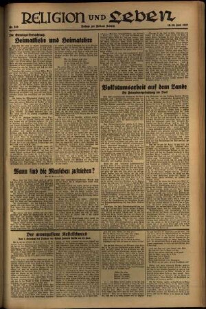 Dritte Ausgabe vom Samstag, den 19. Juni 1937.