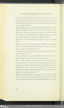 Siebenundzwanzigstes Kapitel