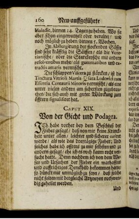 Caput XIX. Von der Gicht und Podagra.