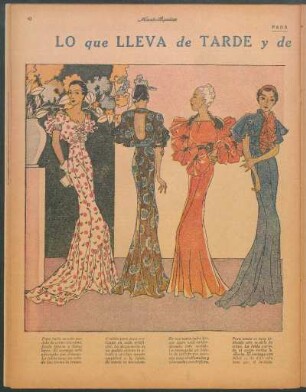 Lo que lleva de tarde y de noche la mujer elegante [Dibujos] : Para la mujer