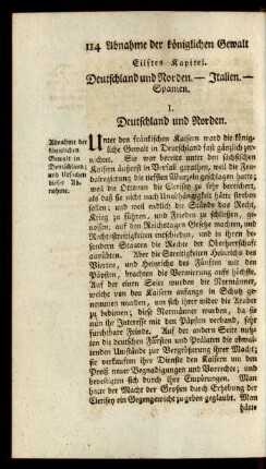 Eilftes Kapitel. Deutschland und Norden - Italien - Spanien