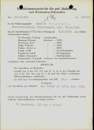 Wagner, Amalie